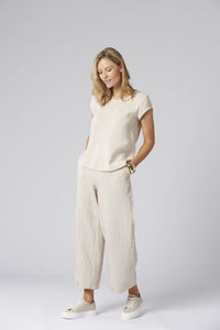 Short Sleeve  Shell Top in Pebble