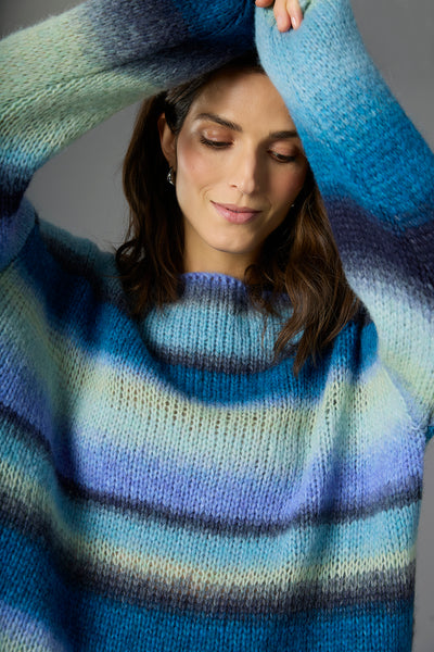 Boat Neck Sweater Pacific Blue