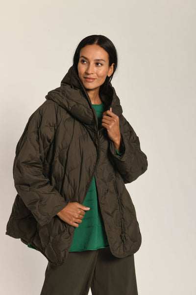 Padded Jacket in Dark Olive