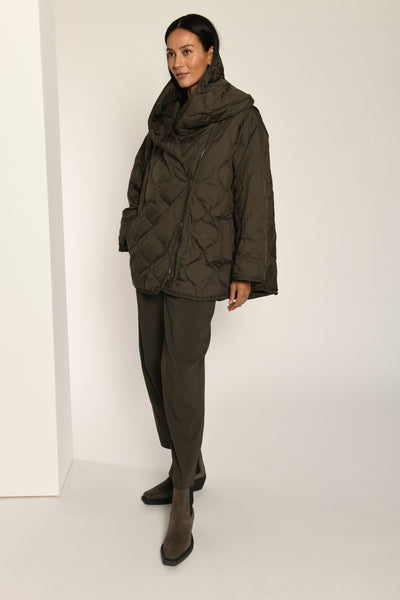 Padded Jacket in Dark Olive