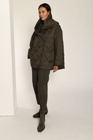 Padded Jacket in Dark Olive