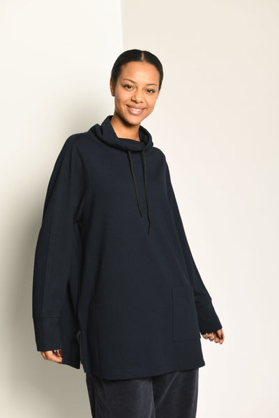 Top with Pocket in Midnight Blue