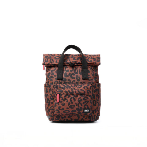 Canfield B Small Canvas Backpack in Scarlett Leopard