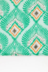 Retro Fan Print with Zig Zag Border in 3 Colourways