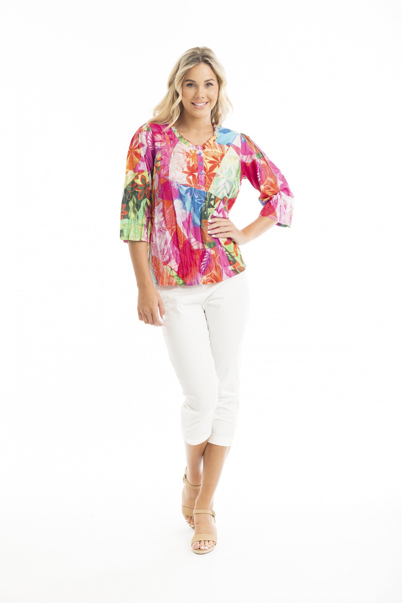Jozani Top Frill Neckline
