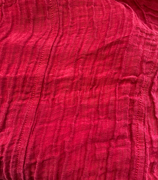 Top in Cherry Red and Silver/Black