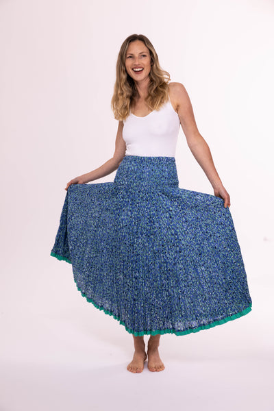 50 Panel Skirt Hand Block Printed Cotton in Various Colours