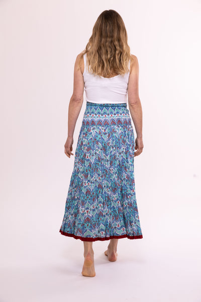 50 Panel Skirt Hand Block Printed Cotton in Various Colours