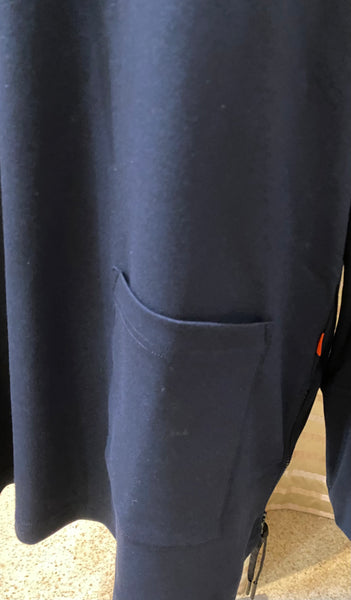 Top with Pocket in Midnight Blue