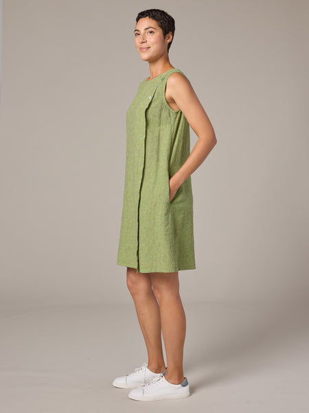 Button Shift Dress in Bellflower