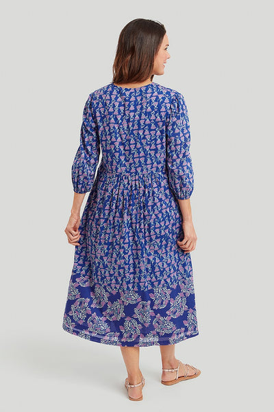 Krista Dress Rani Print in Blue Mix