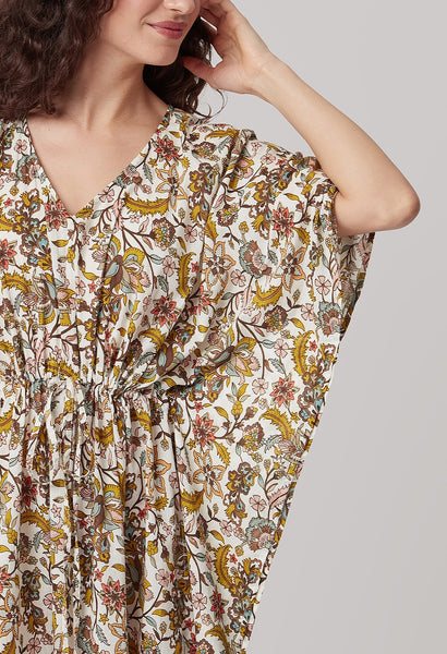 Penny Kaftan Dress Damsk Print Multi
