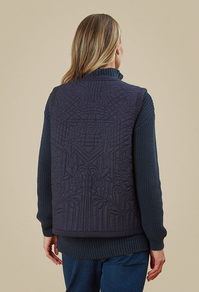 Ada Reversible Waistcoat in Marine Navy Blazer