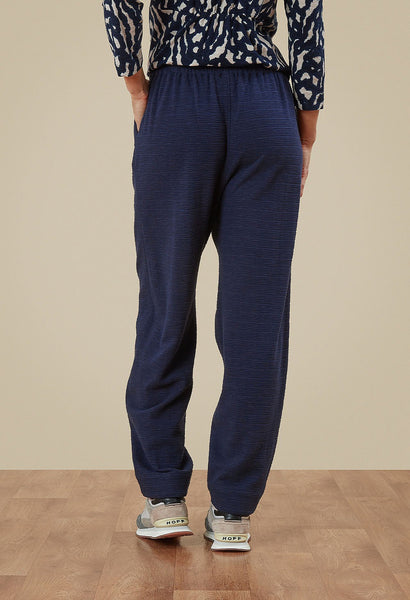 Mila Trouser Slubbed Jacquard Navy