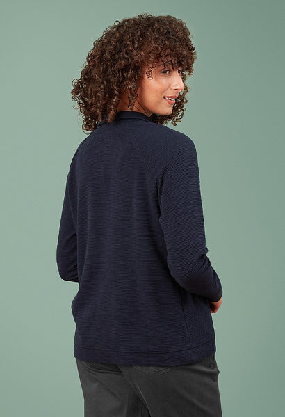 Ondine Top Slub Modal Jacquared Navy