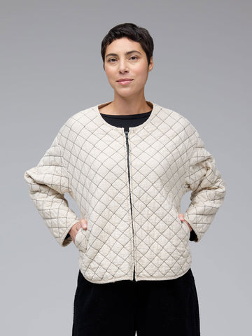 Bomber Jacket Quilted Parachute in Moonbeam