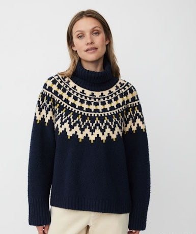 MaFatima Icelandic Jumper in Navy Blazer