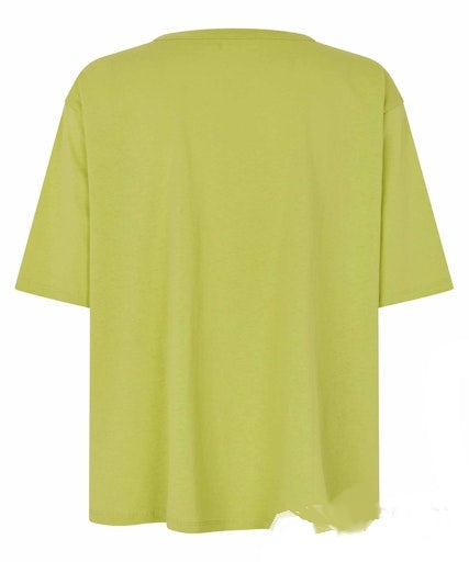MaDoreann Tee in Chartreuse  and Black