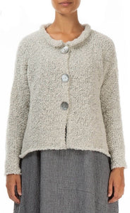 3 Button Cardi in Cream Melange