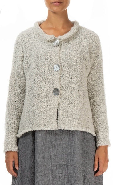 3 Button Cardi in Cream Melange