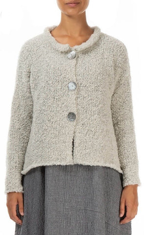 3 Button Cardi in Cream Melange