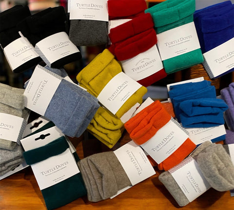 Cashmere Fingerless Gloves in Various Colours