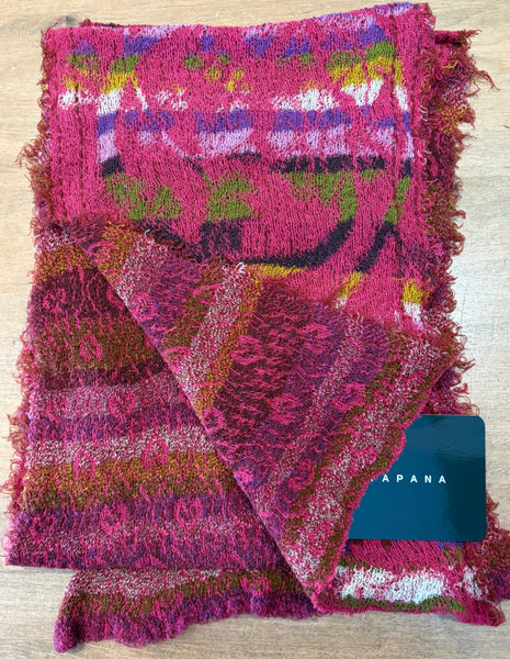 Japanese Pure Cotton Scarf in Pink Multi