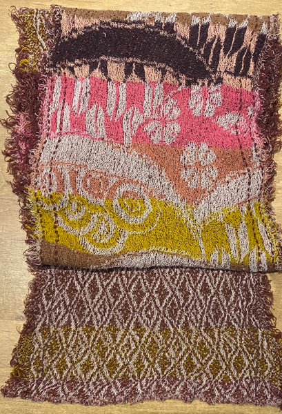 Japanese Pure Cotton Scarf in Pink Multi