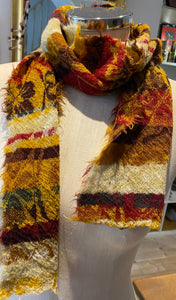 Japanese Pure Merino Wool Scarf in Yellow