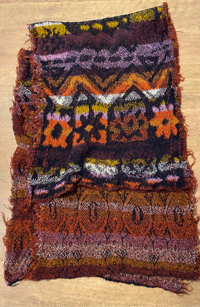 Japanese Pure Cotton Scarf in Black Multi