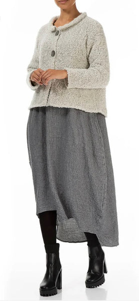 3 Button Cardi in Cream Melange