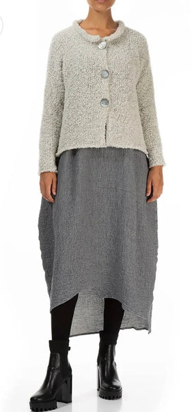 3 Button Cardi in Cream Melange