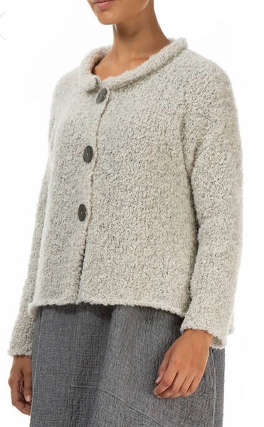 3 Button Cardi in Cream Melange