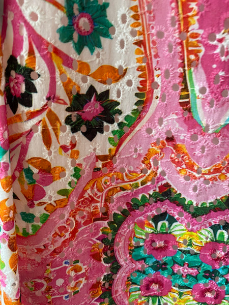 Printed Sleeveless Dress in Pink