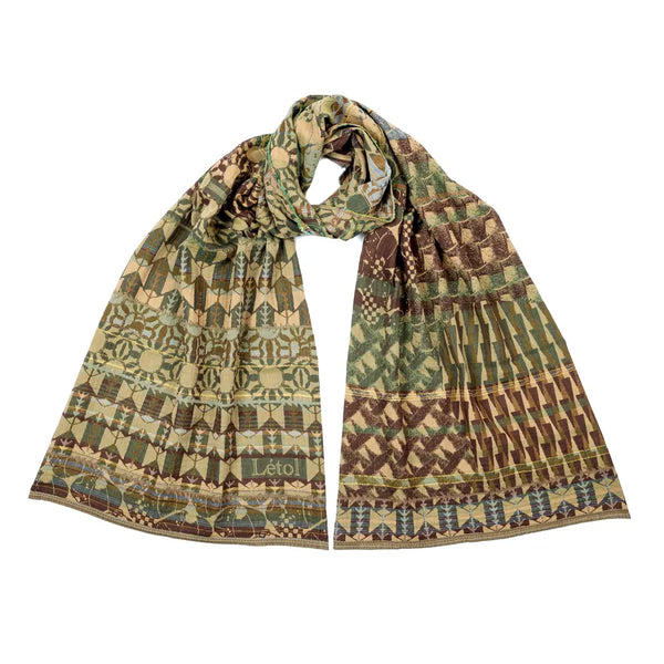 Létol  Cotton Jacquard Scarf Come Lichen