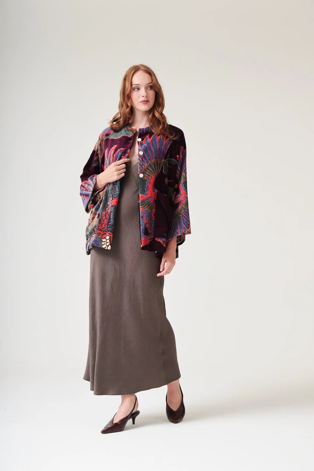 Crane Plum Velvet Jacket