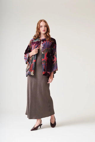 Crane Plum Velvet Jacket