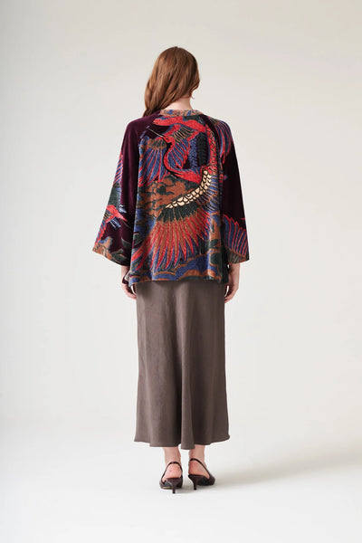 Crane Plum Velvet Jacket