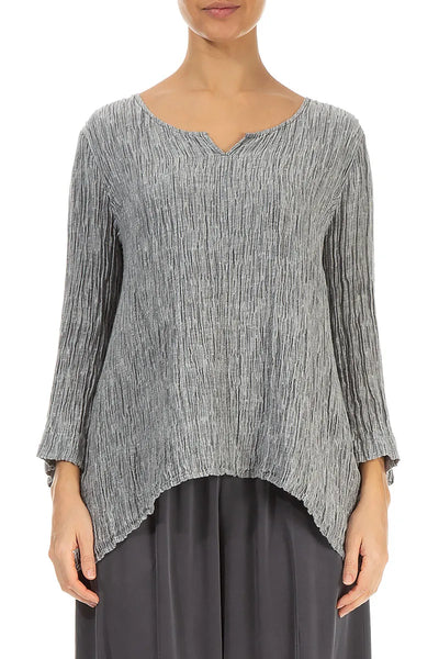 Top in Cherry Red and Silver/Black