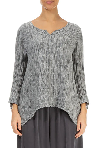 Top in Cherry Red and Silver/Black