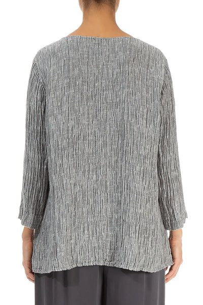 Top in Cherry Red and Silver/Black