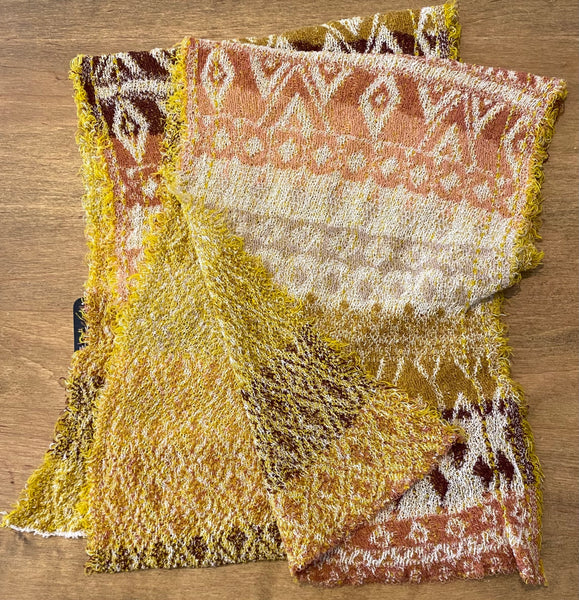 Japanese Pure Cotton Scarf in Pink Multi