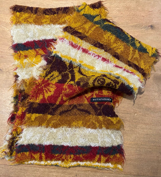 Japanese Pure Merino Wool Scarf in Yellow
