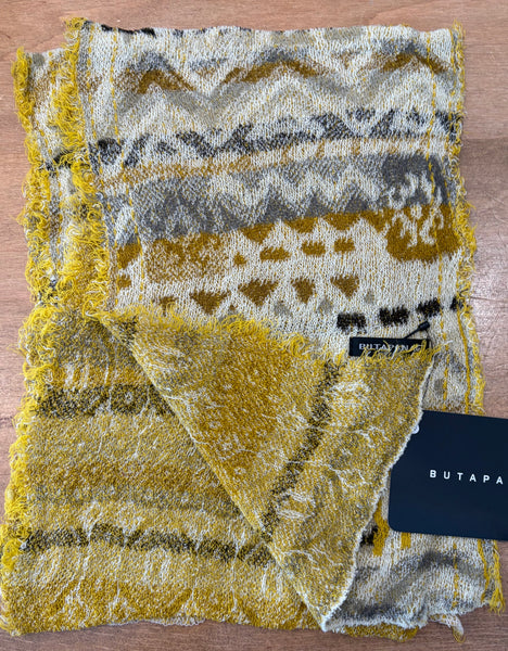Japanese Pure Cotton Scarf in Olive Grey