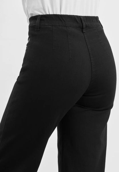 Donna Loose Short Length Denim Jeans Black