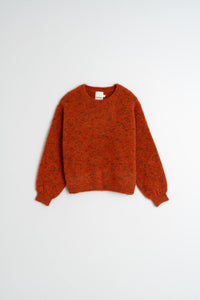 Mohair Crop Sweater in Terracotta