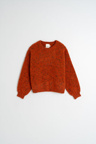 Mohair Crop Sweater in Terracotta