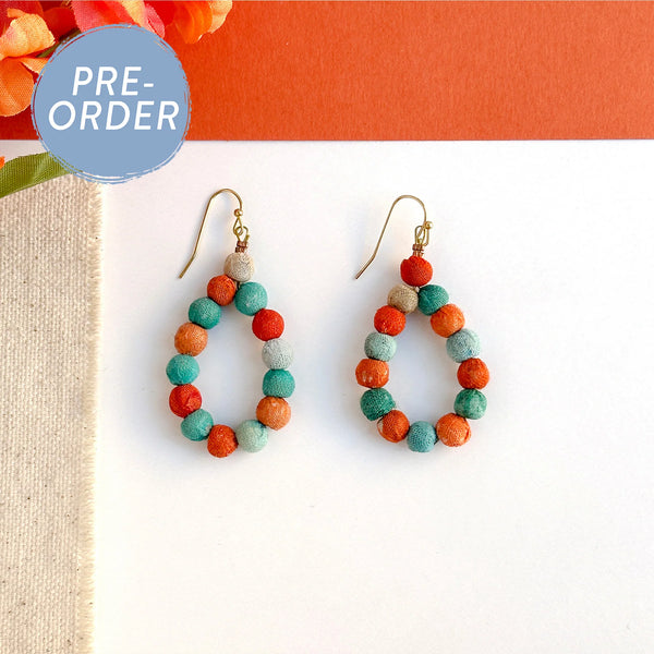 Kantha Capri Teardrop Earrings