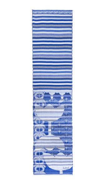 Létol Cotton Jacquard Scarf Eulalie Outremar