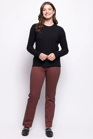Check List Sweater in Black